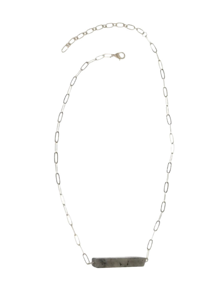 Joy Susan Links &amp; Stone Bar Pendent Necklace