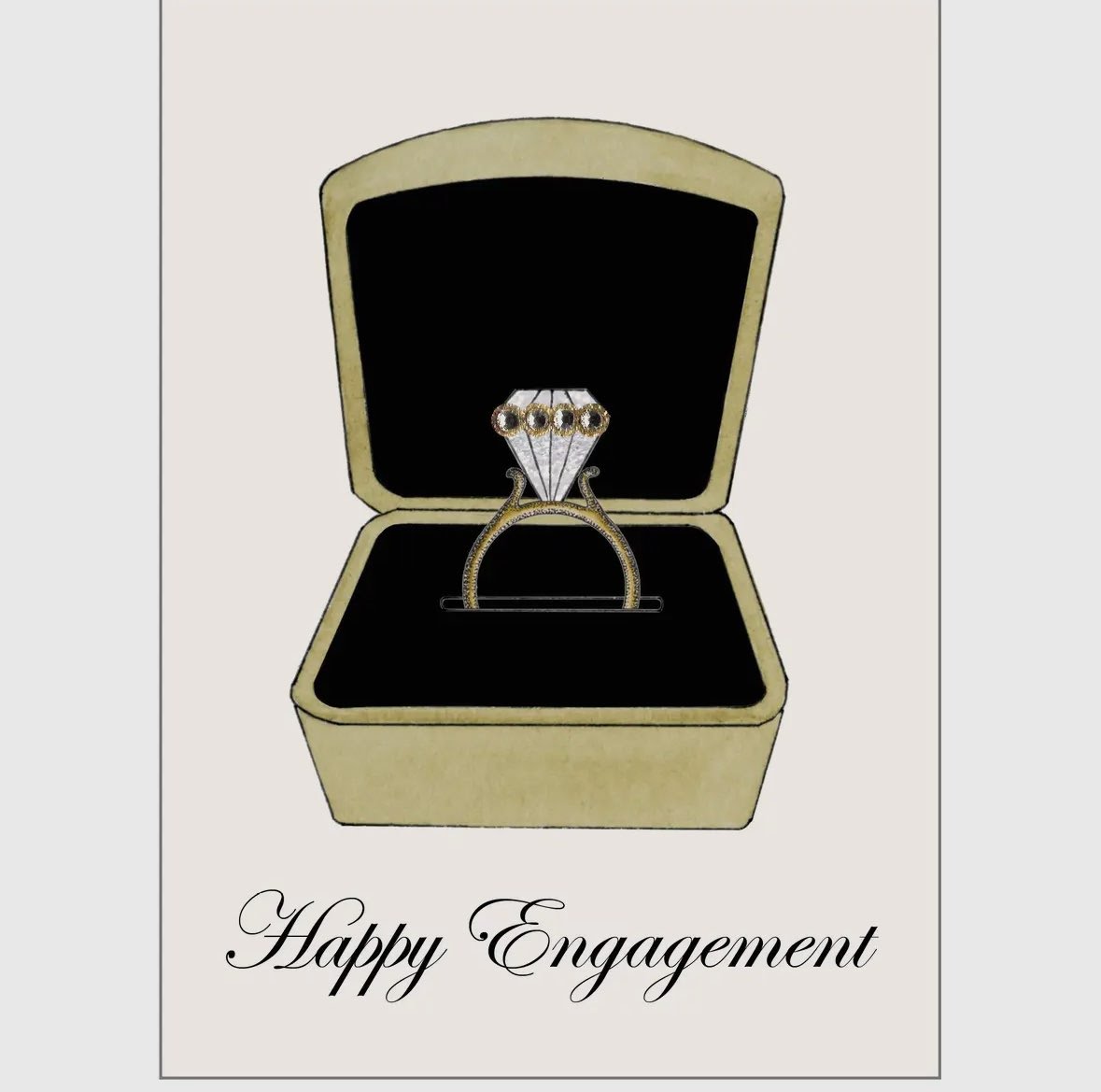 s.e. hagarman Happy Engagment Greeting Card