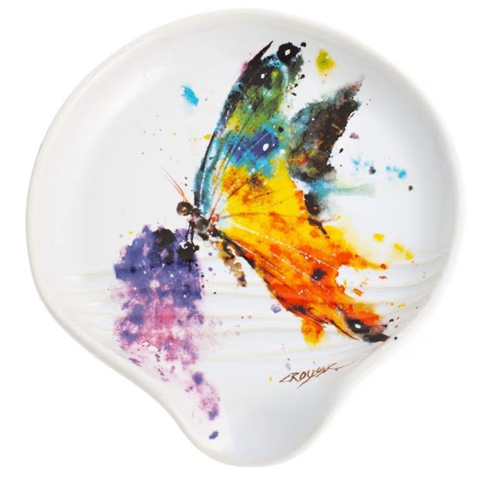 Dean Crouser Butterfly Stoneware Spoon Rest
