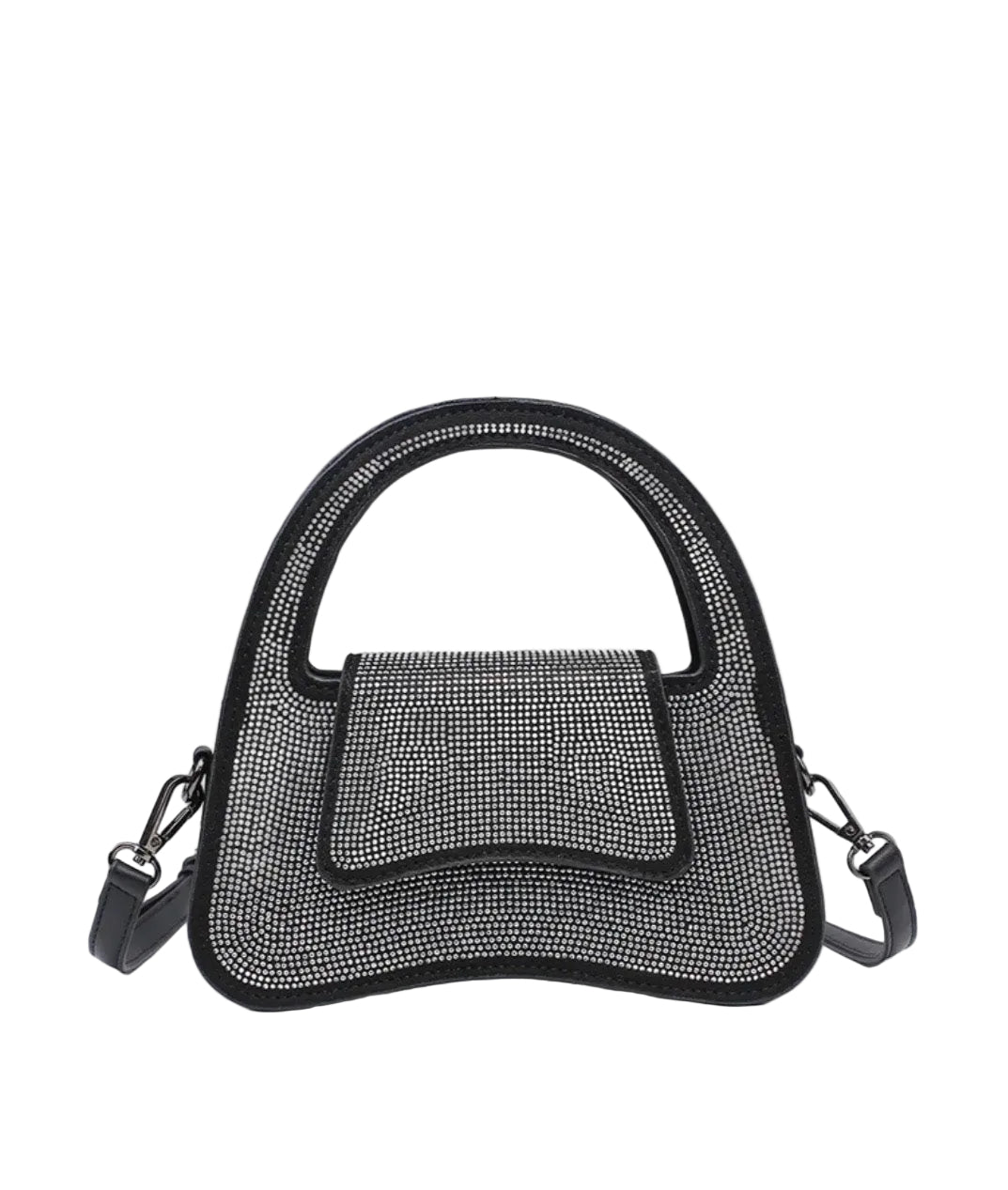 JEN &amp; CO. Leah Silver Rhinestone Shoulder Bag
