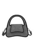 JEN & CO. Leah Silver Rhinestone Shoulder Bag