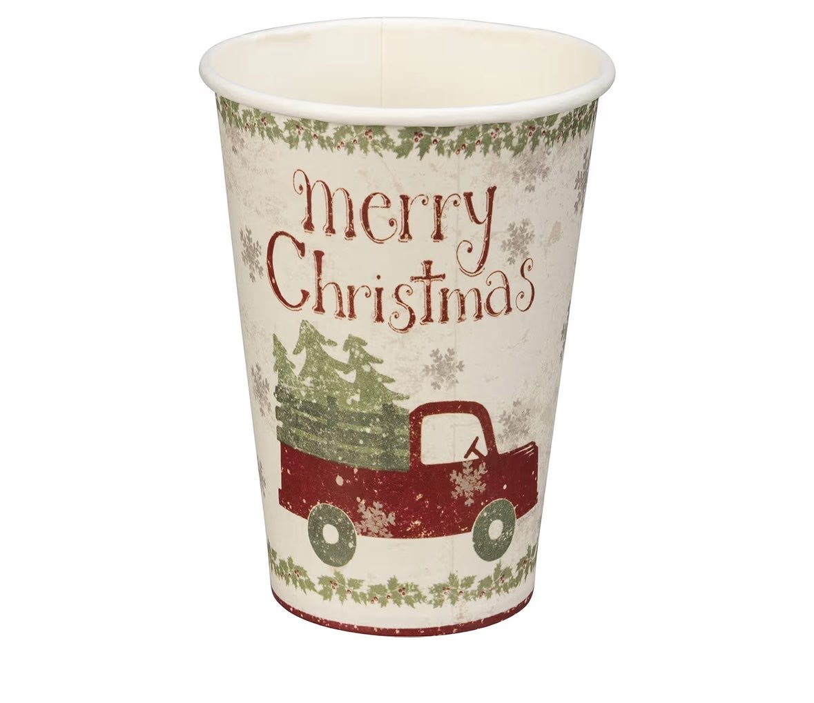 Merry Christmas Farm Truck Party Cups