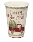 Merry Christmas Farm Truck Party Cups