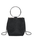 JEN & CO. Luna Black Rhinestone Clutch