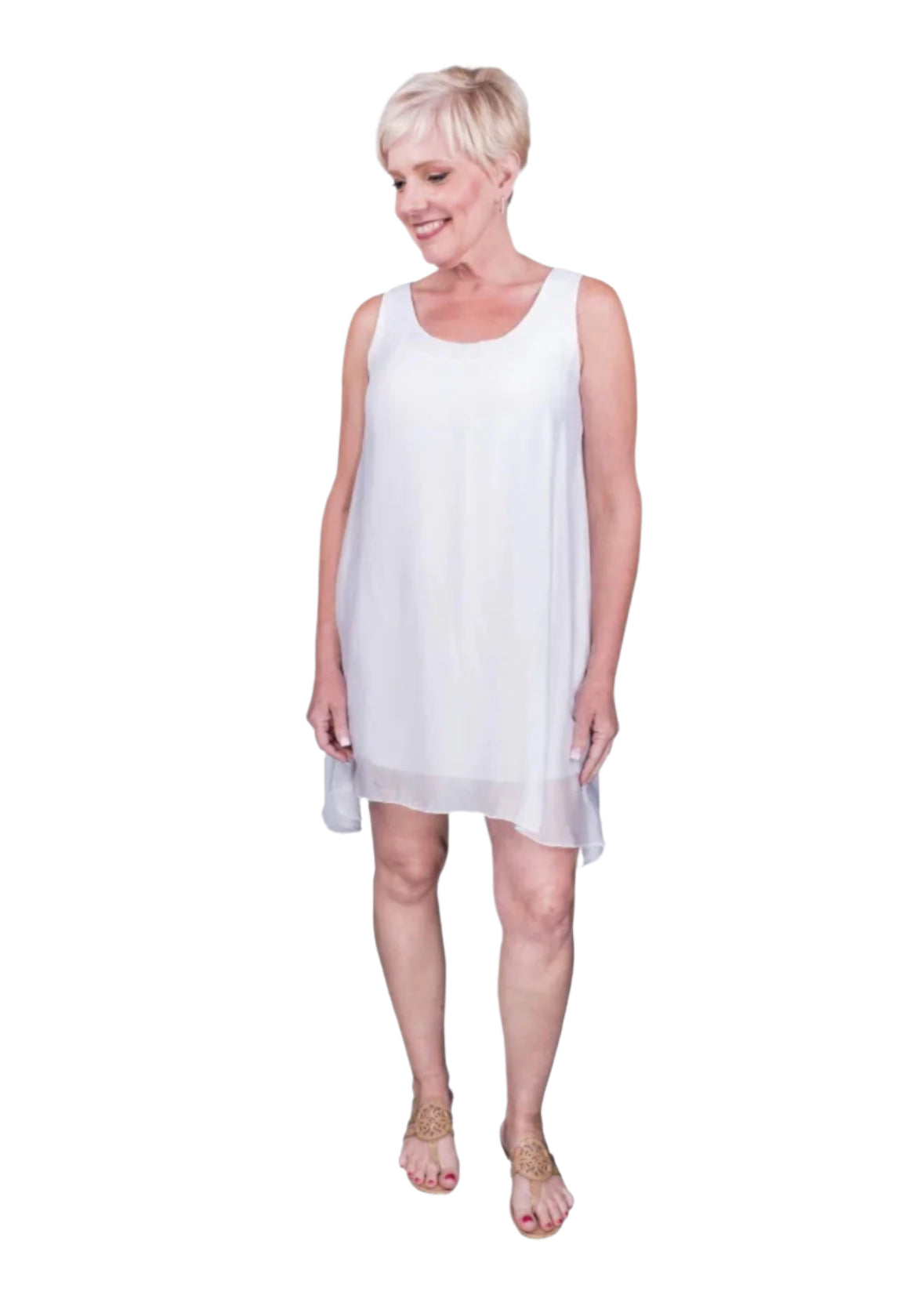 Tina Stephens Adelyn Silk A-Line Dress DT209