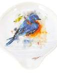 Dean Crouser Bluebird Stoneware Spoon Rest