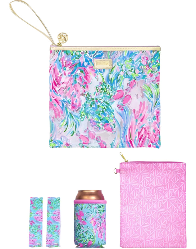 Lilly Pulitzer Beach Day Pouch Set Best Fishes