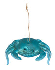 Blue Crab Glass Ornament