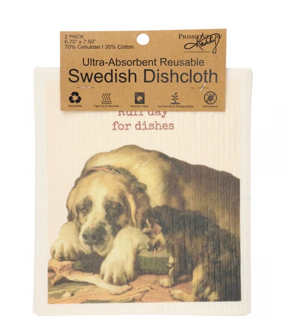 Ruff Day Swedish Dishcloth Duo
