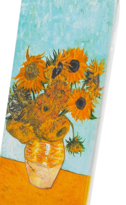 Flatyz Vincent van Gogh Sunflowers on Blue Candle