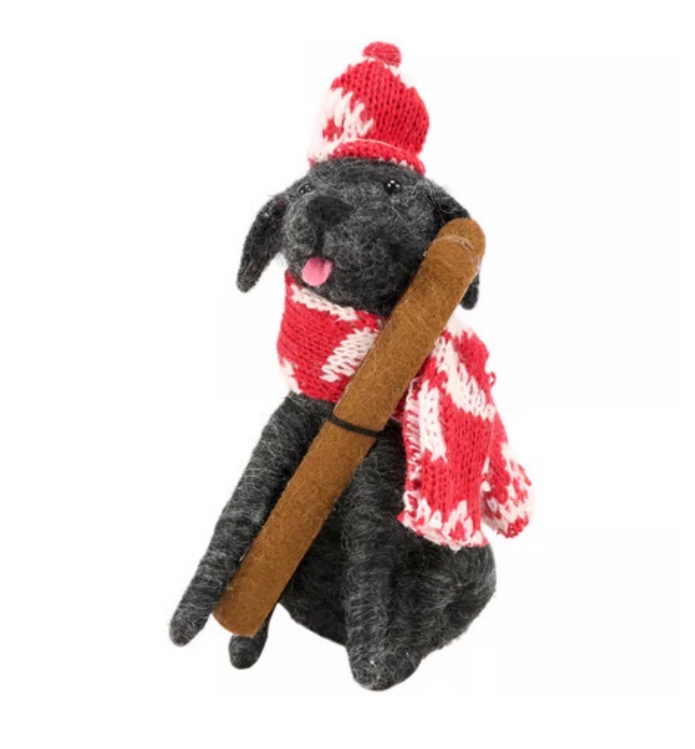 Ski Patrol Dog Critter Ornament