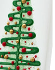 Flatyz Green Christmas Tree with Red & Gold Ornaments Candle