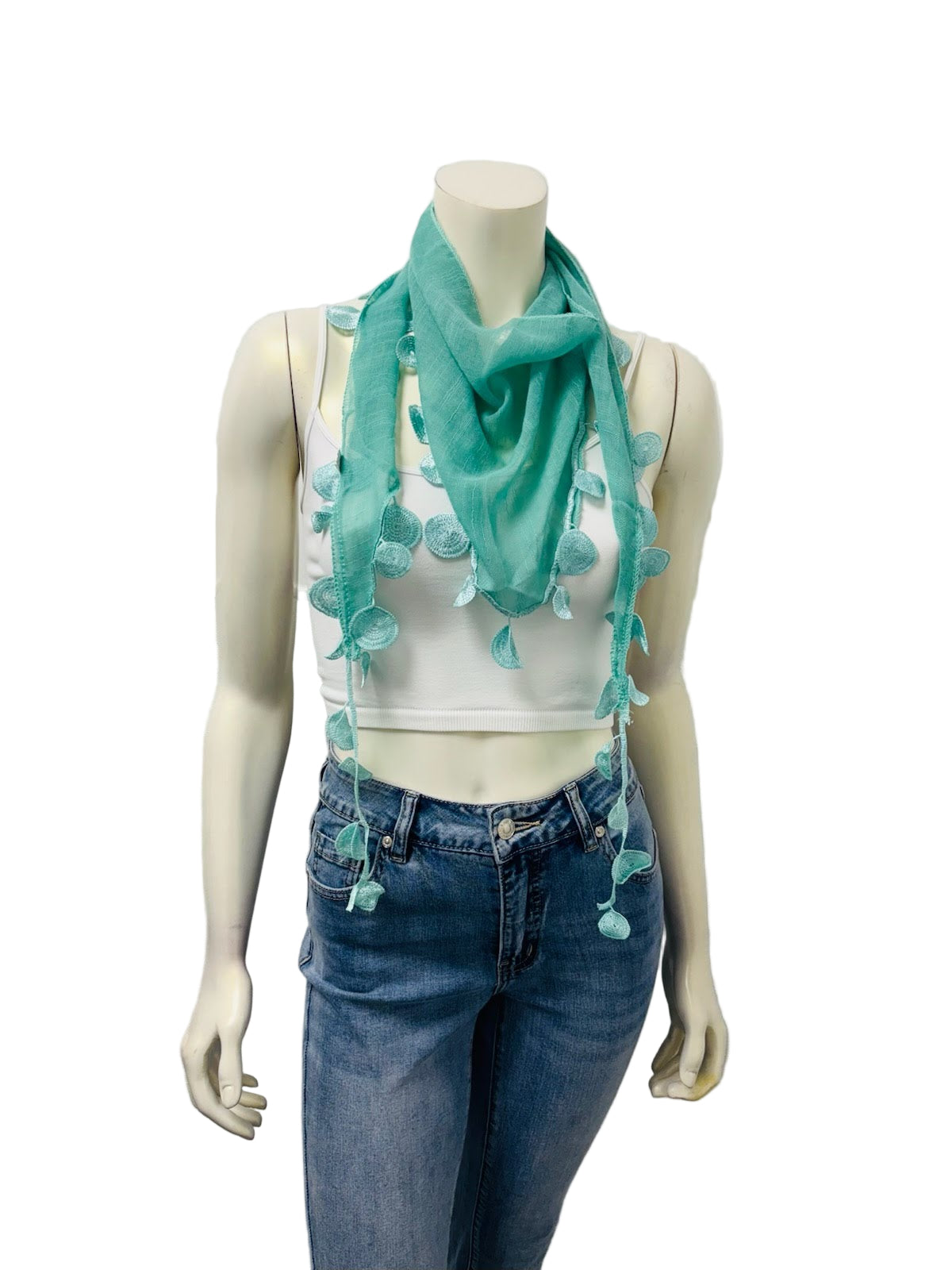 Triangle Lace Coin Scarf
