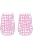 Lilly Pulitzer Set Conch Shell Acrylic Stemless Wine Glass 240607