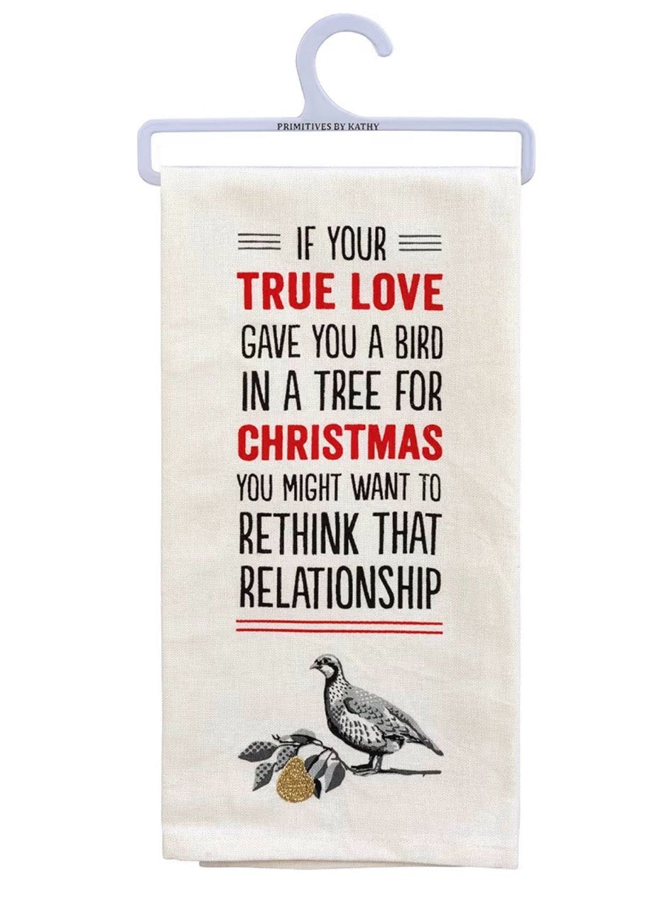 Rethink Relationship Christmas Tea Towel