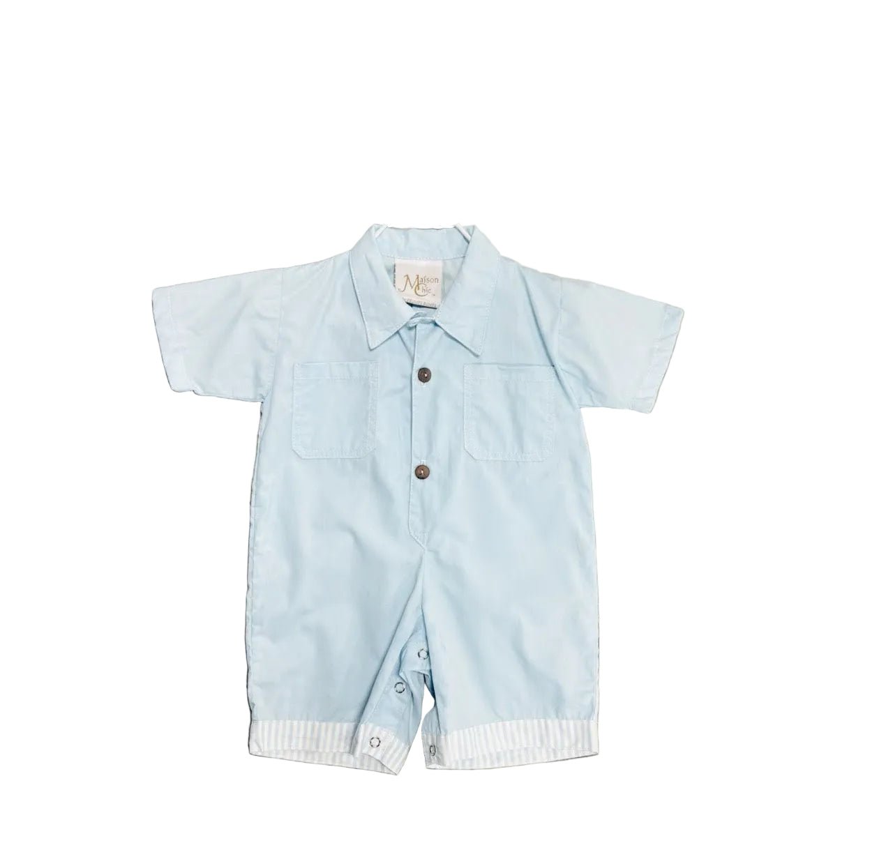 Blue Baby Boy Romper
