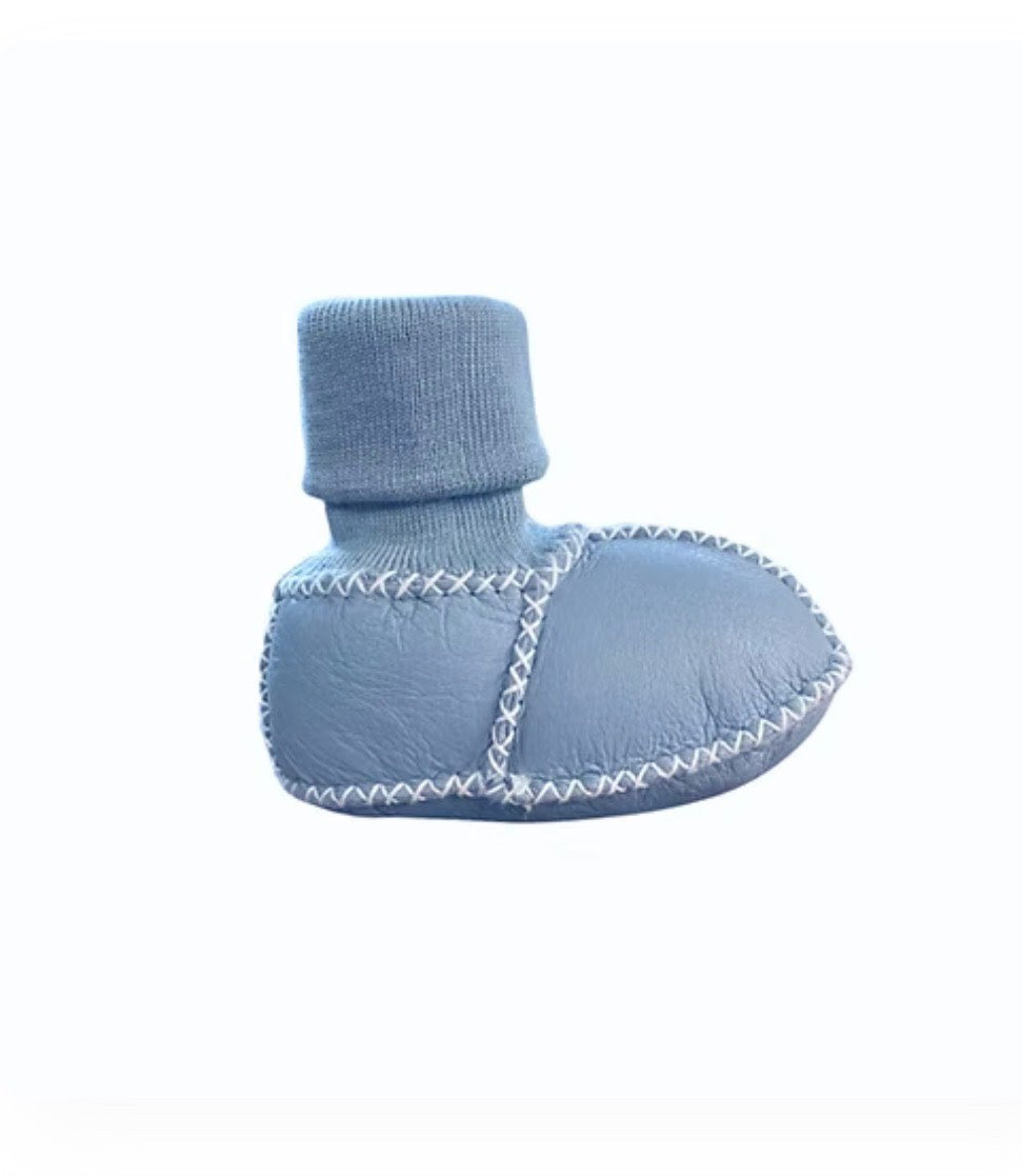 Sheepskin Powder Blue Baby Bootie