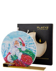 Flatyz Snowy Santa with Present Sack Candle