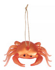Red Crab Glass Ornament