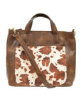 Joy Susan Faux Cow Hide Convertible Tote