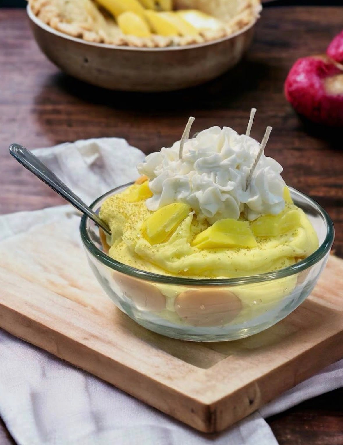 Banana Pudding Dessert Bowl Candle