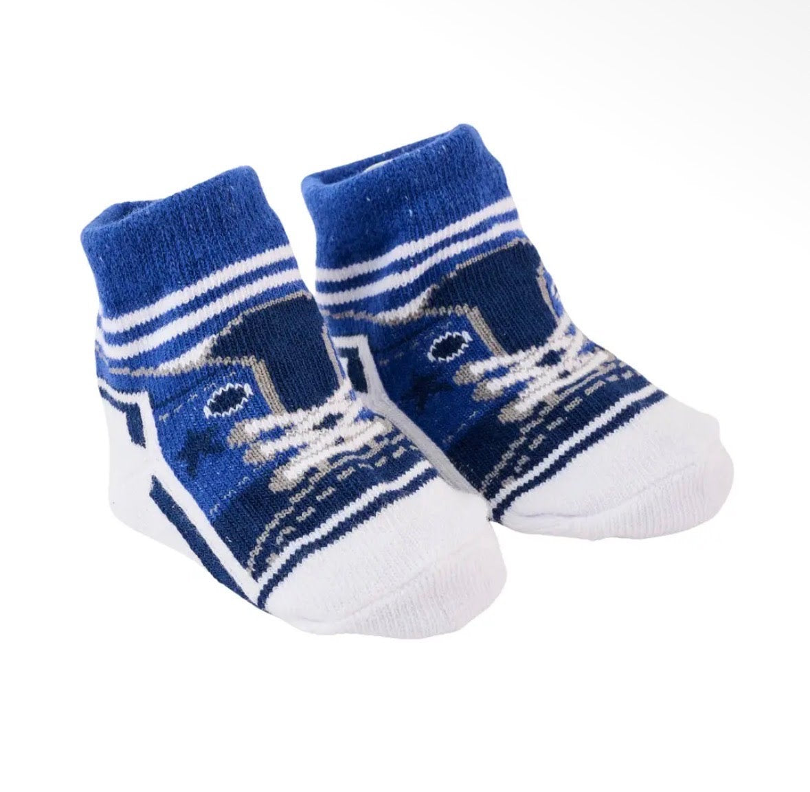 Blue/Black Baby Socks