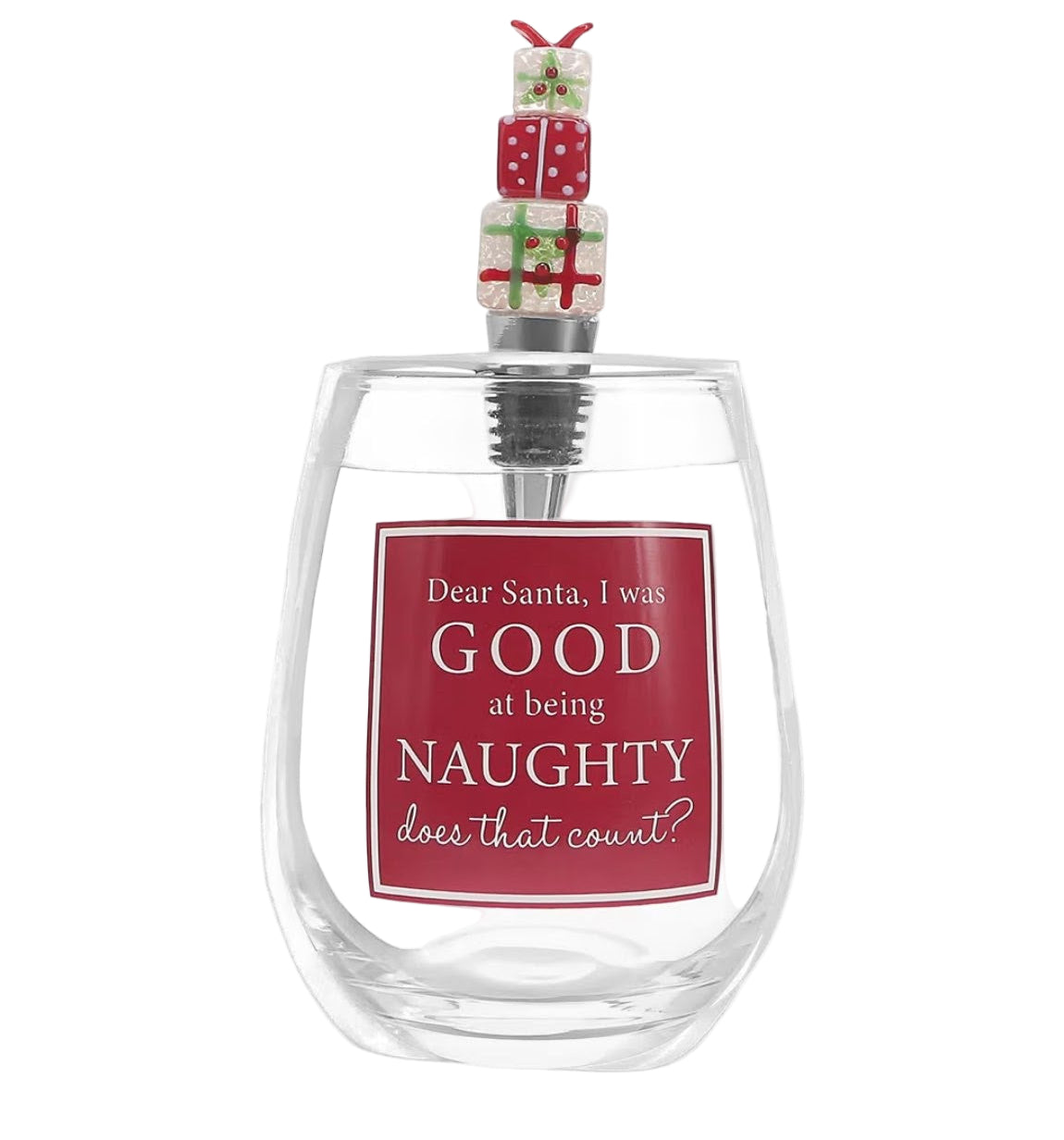 Good at Being Naughty Stemless Wine Glass