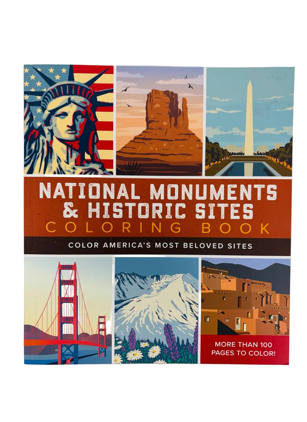 National Monuments &amp; Historical Sites Coloring Book
