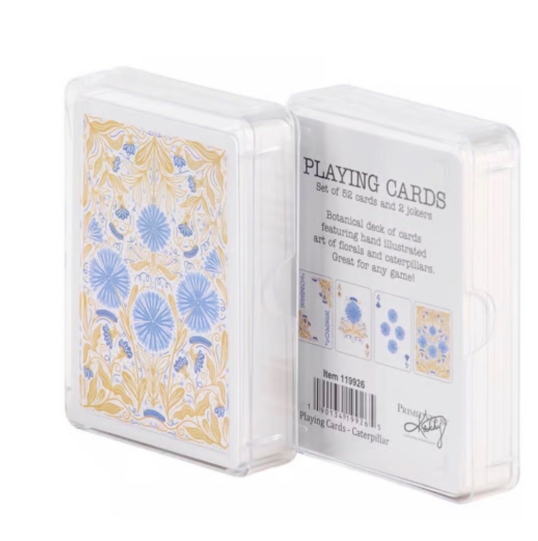 Caterpillar Floral Playing Cards