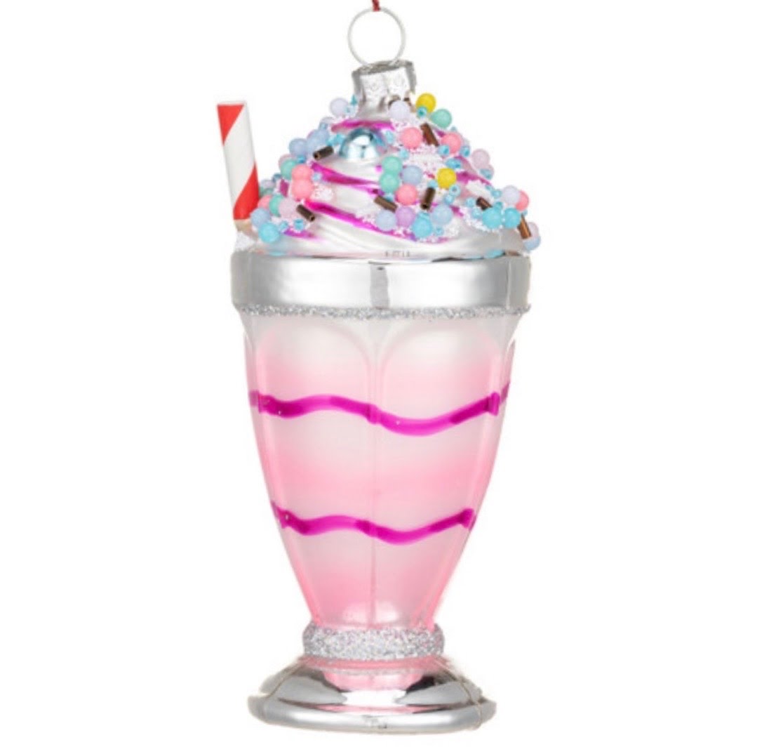 Pink Milkshake Ornament