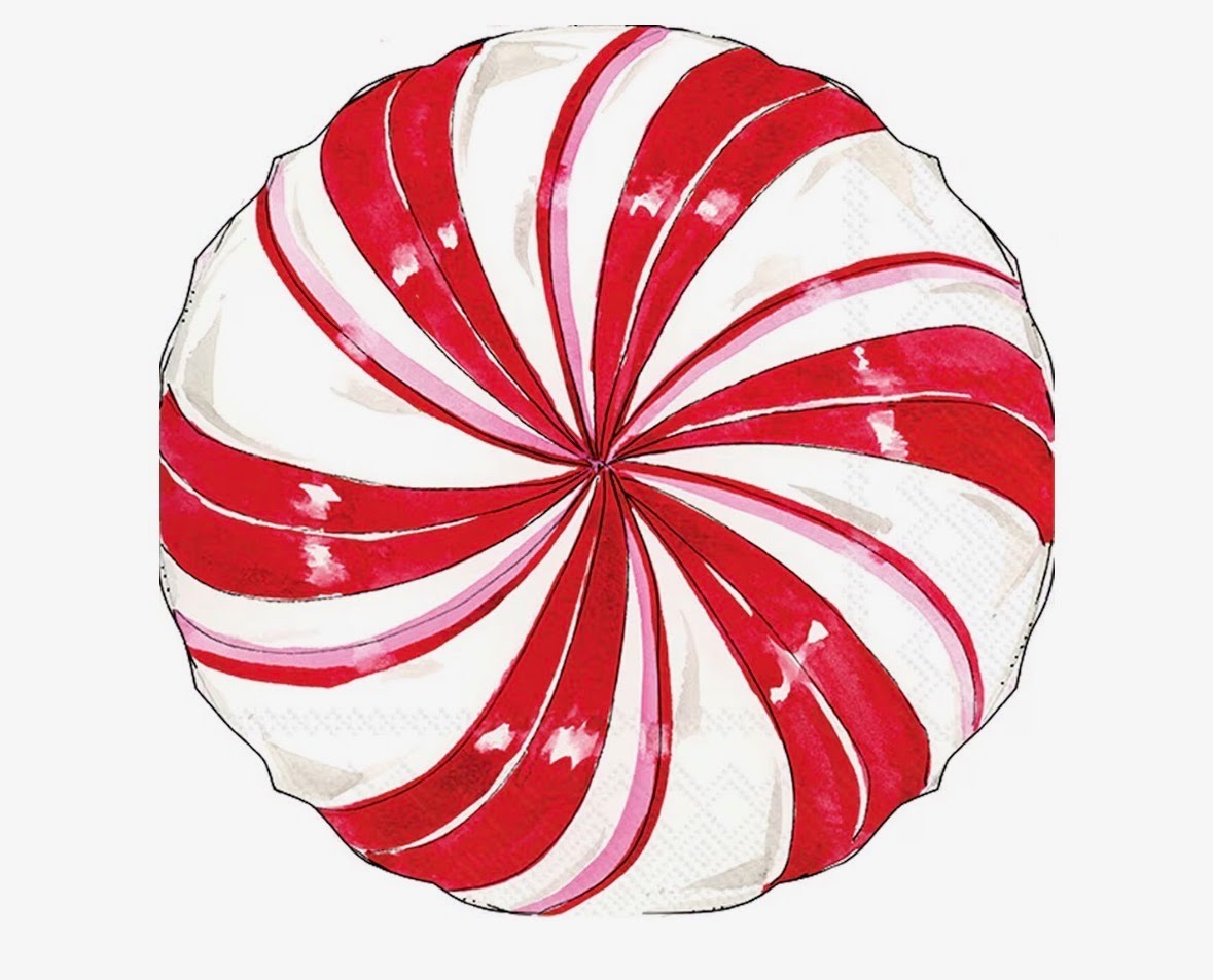 Peppermint Swirl Lunch/Dinner Napkins