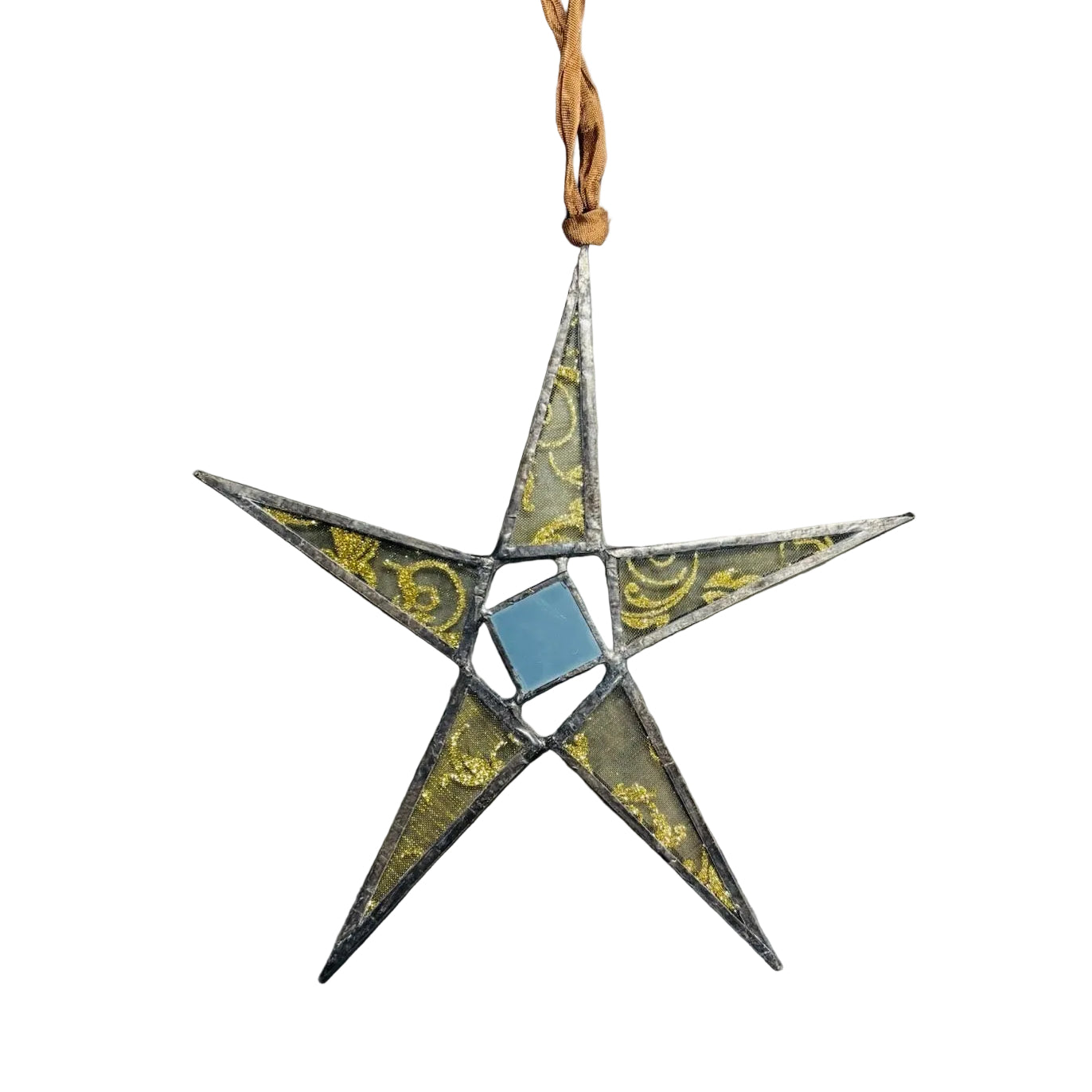 Golden Glass Star Ornament