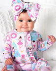 Gigi and Max Natalie Nutcracker Bamboo Ruffle Zip Onesie