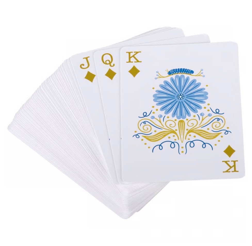 Caterpillar Floral Playing Cards