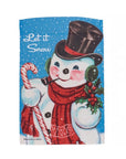 Let It Snow Vintage Snowman Garden Flag