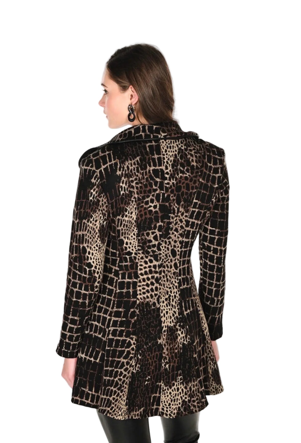 Frank Lyman Graphic Animal Print Longline Jacket 263213