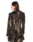 Frank Lyman Graphic Animal Print Longline Jacket 263213