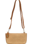 Joy Susan Straw Camel Crossbody Wristlet L8324-14