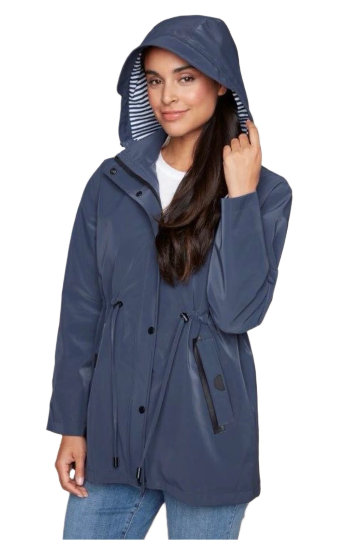 Carre Noir Coat Hooded Rain 7909