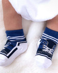 Blue/Black Baby Socks