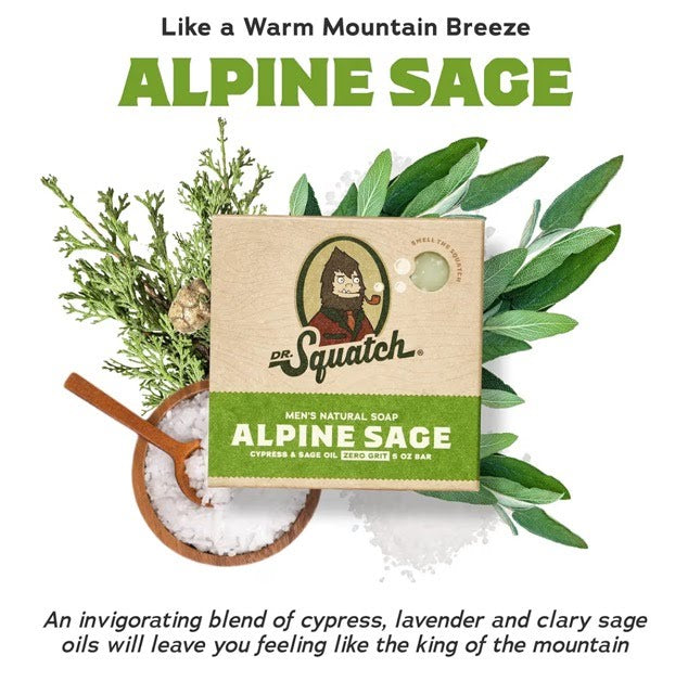 Dr. Squatch Alpine Sage Bar Soap