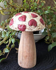Trish McFerran Heart Mushroom Encaustic Art 504