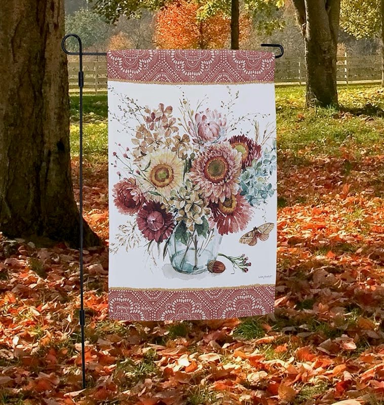 Fall Florals Garden Flag