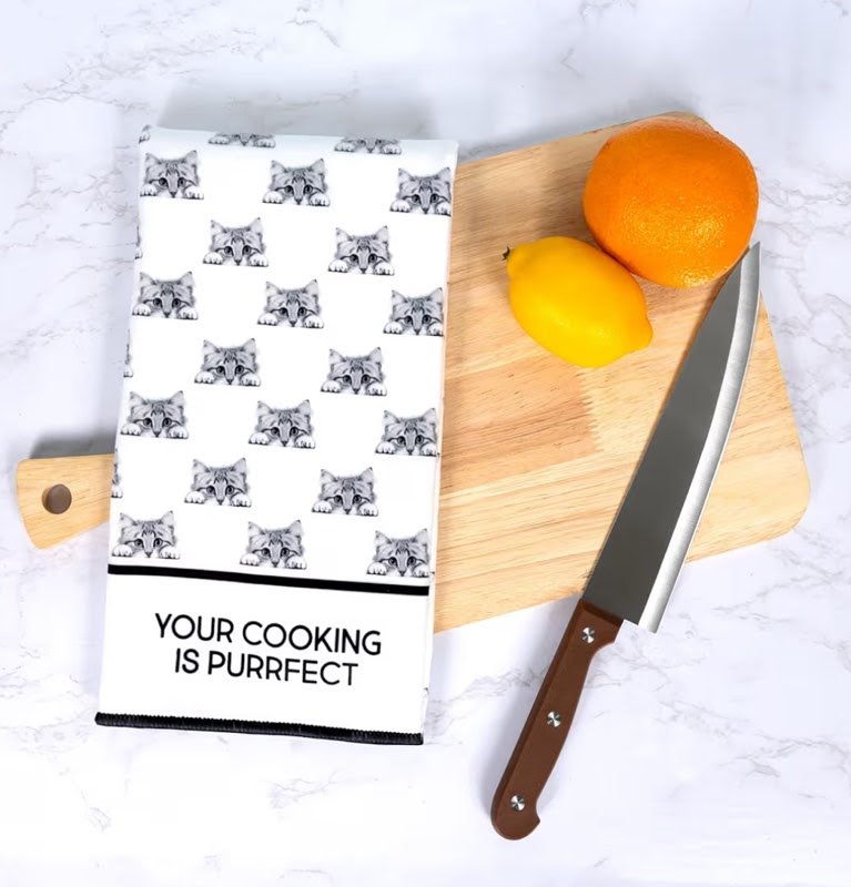 Your Cooking is Purrfect Tea Towel