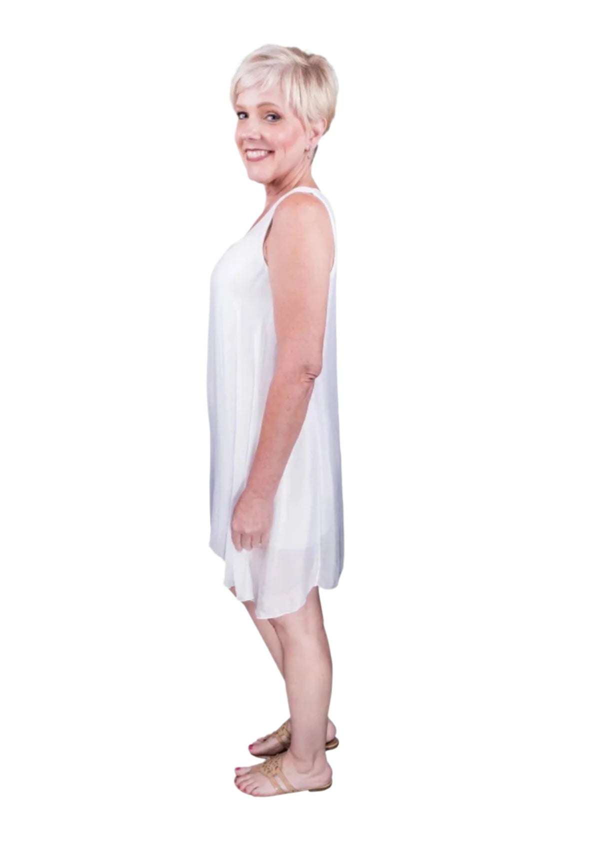 Tina Stephens Adelyn Silk A-Line Dress DT209