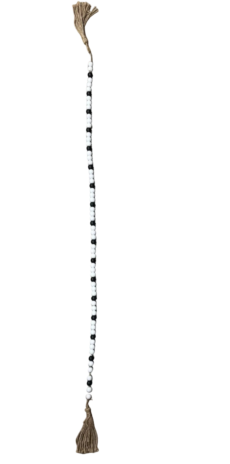 Black And White Beaded Farmhouse Garland