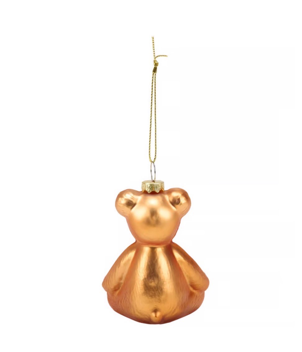 Glass Teddy Bear Ornament