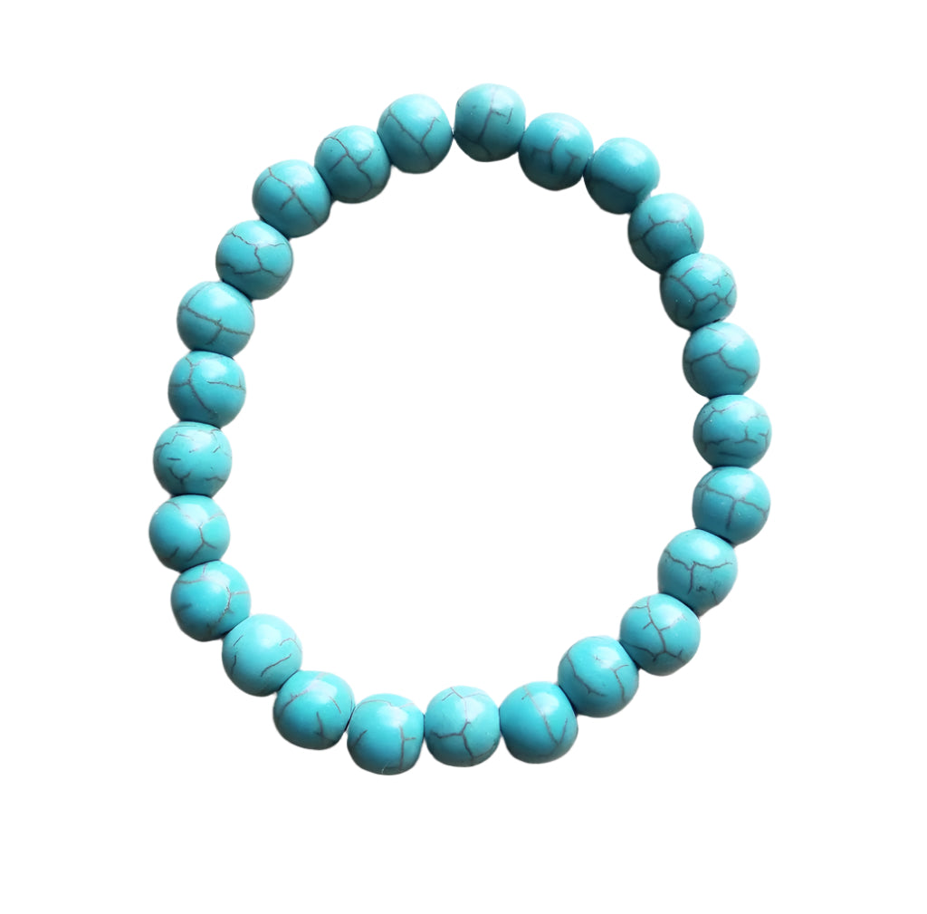 Boho Beaded Turquoise Stretch Bracelet