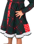 Gigi and Max Kane Tartan & Ruby Dot Button Dress