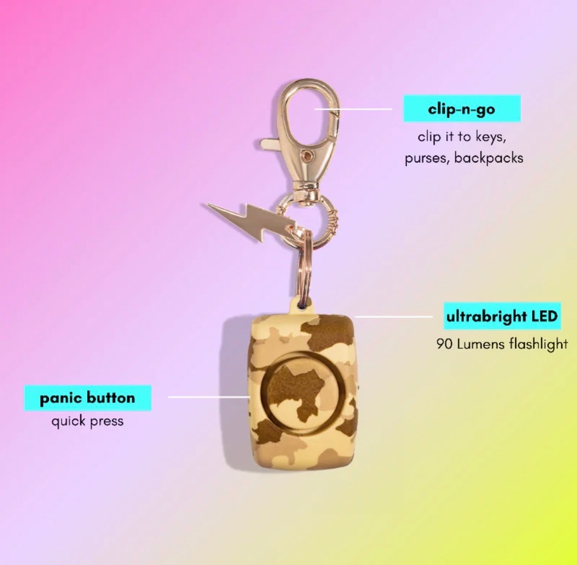 BLING STING Mini Safety Alarm Soft Touch